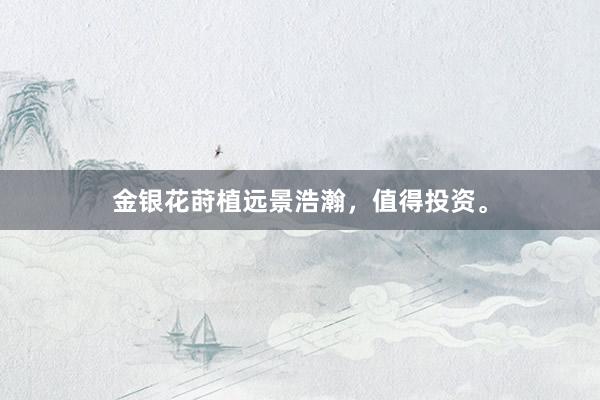 金银花莳植远景浩瀚，值得投资。